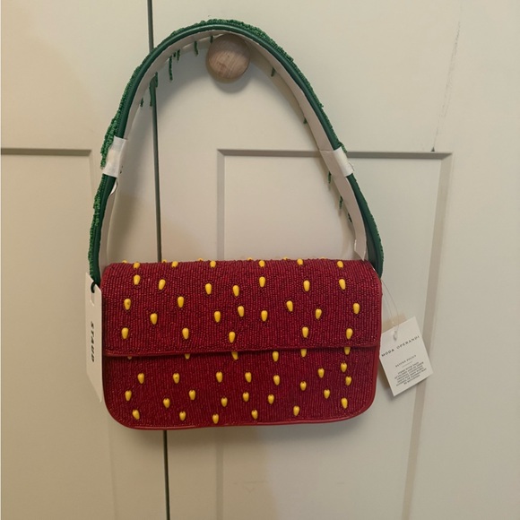 Staud Tommy Beaded Bag in Strawberry Dream - Picture 2 of 5